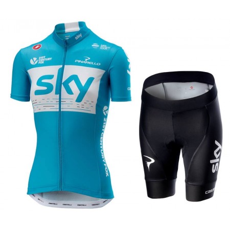 Tenue Cycliste et Cuissard Femme 2018 Team Sky  N002